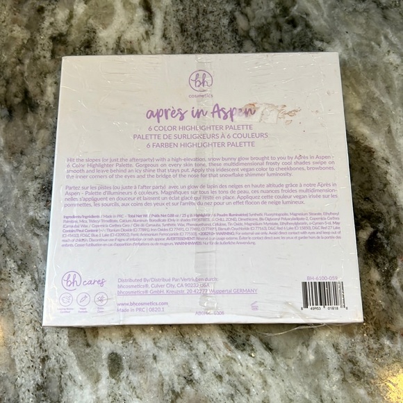 NEW - BH COSMETICS - 6 Color Highlighter Palette - APRÈS IN ASPEN - Picture 3 of 16